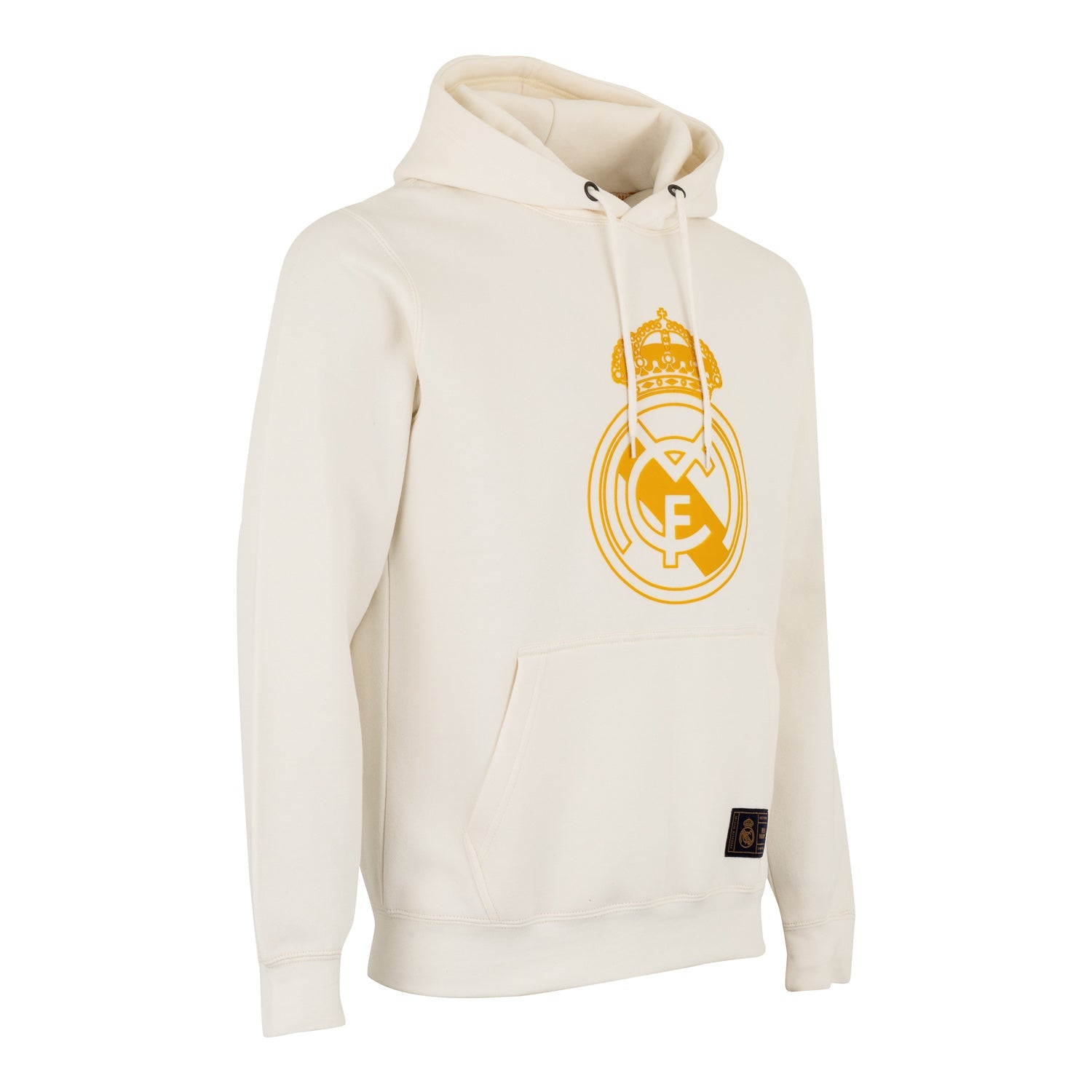 Sudadera Capucha Hombre Escudo Blanco Roto