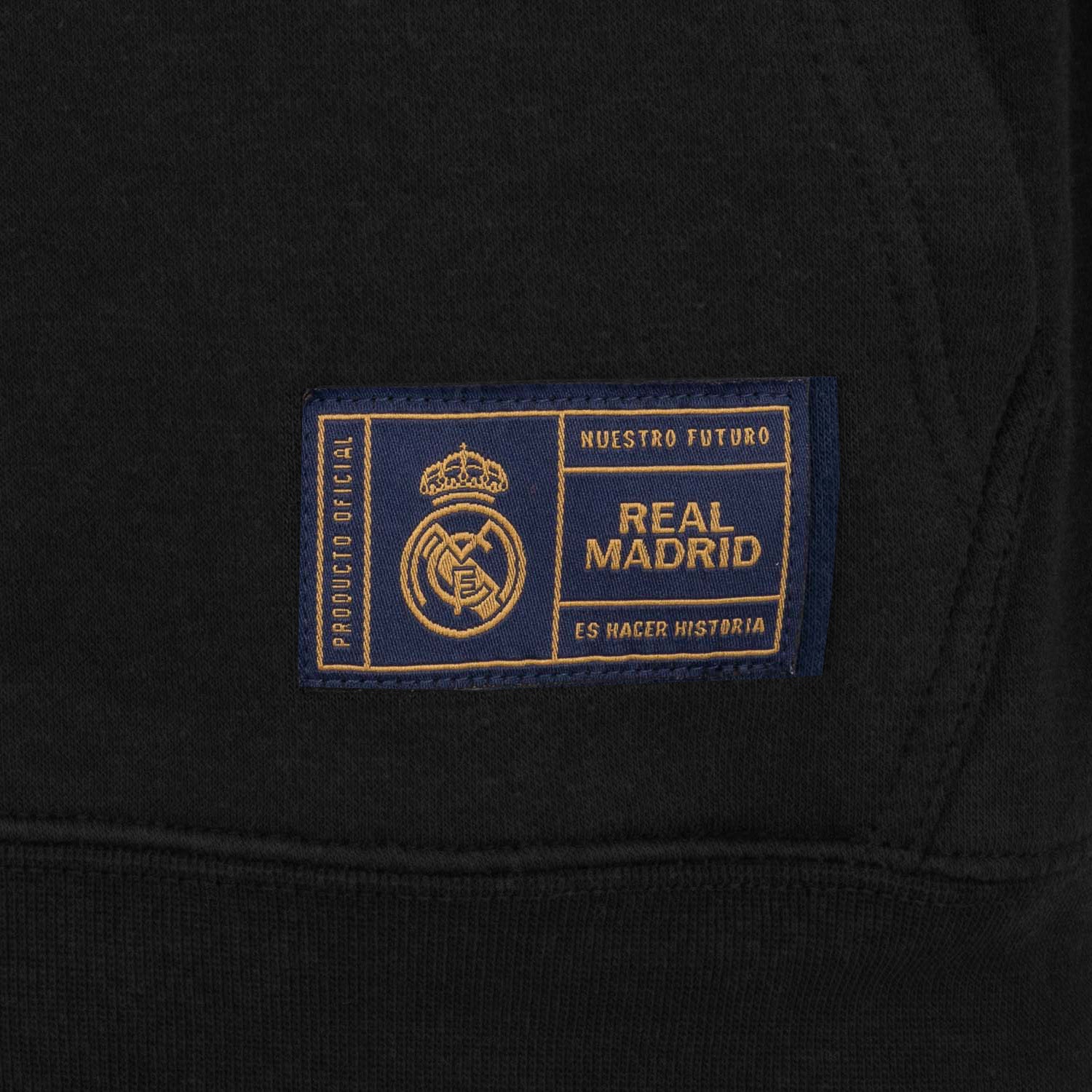 Sudadera Capucha Hombre Escudo Negra