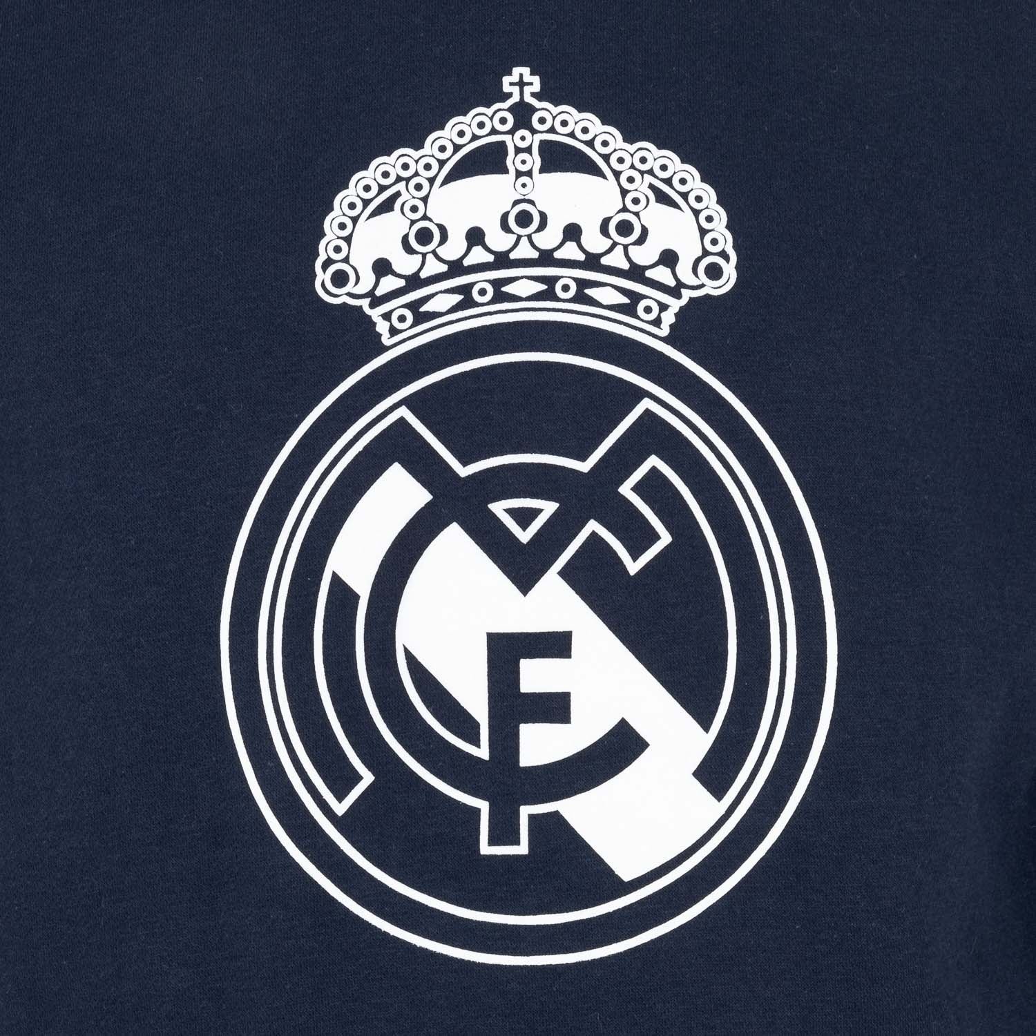 Sudadera Capucha Hombre Escudo Azul Marino