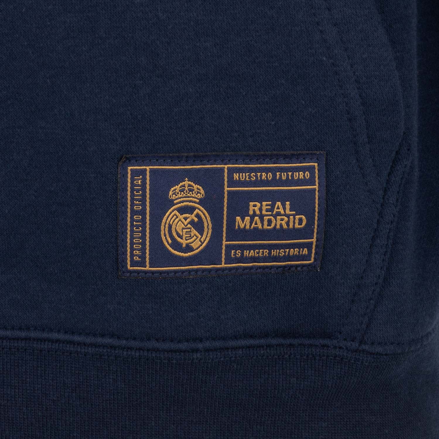 Sudadera Capucha Hombre Escudo Azul Marino