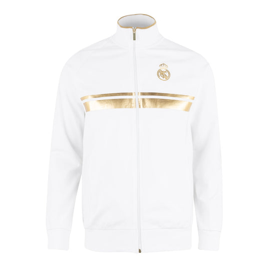 Sudadera Cremallera Hombre White & Gold