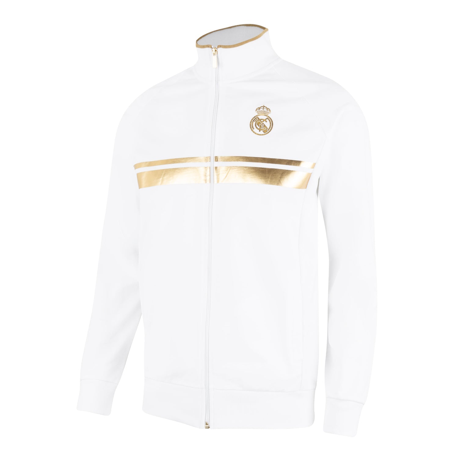 Sudadera Cremallera Hombre White & Gold