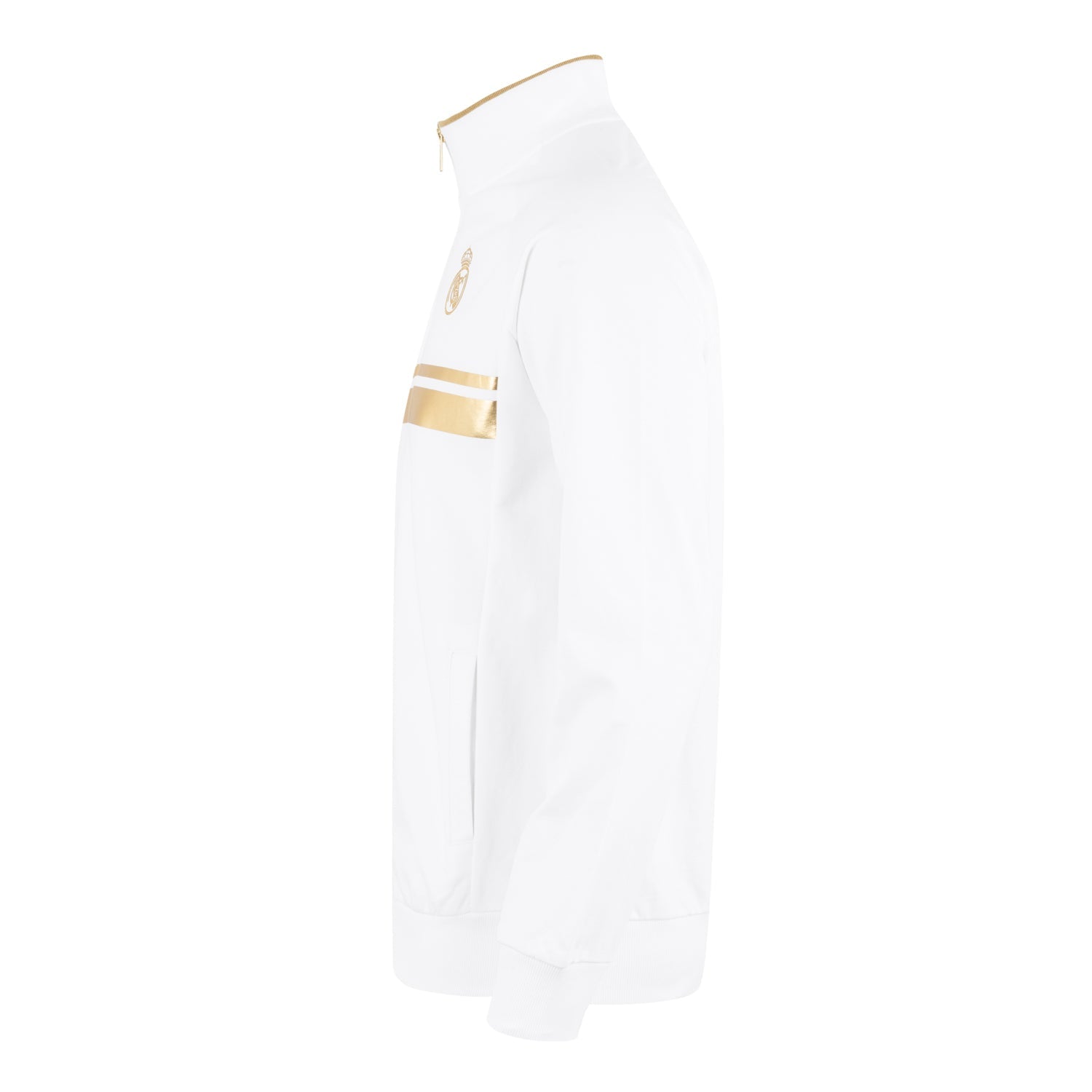 Sudadera Cremallera Hombre White & Gold