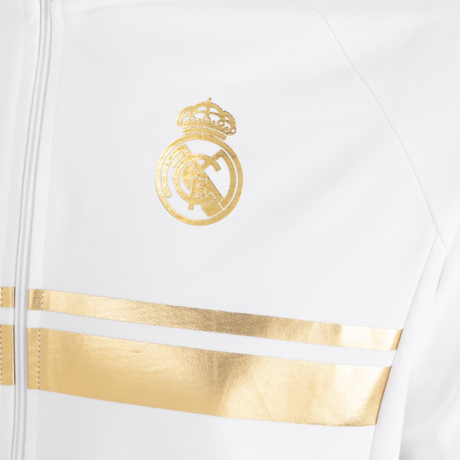 Sudadera Cremallera Hombre White & Gold