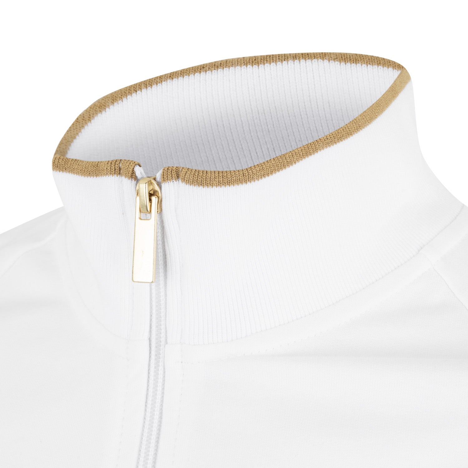 Sudadera Cremallera Hombre White & Gold