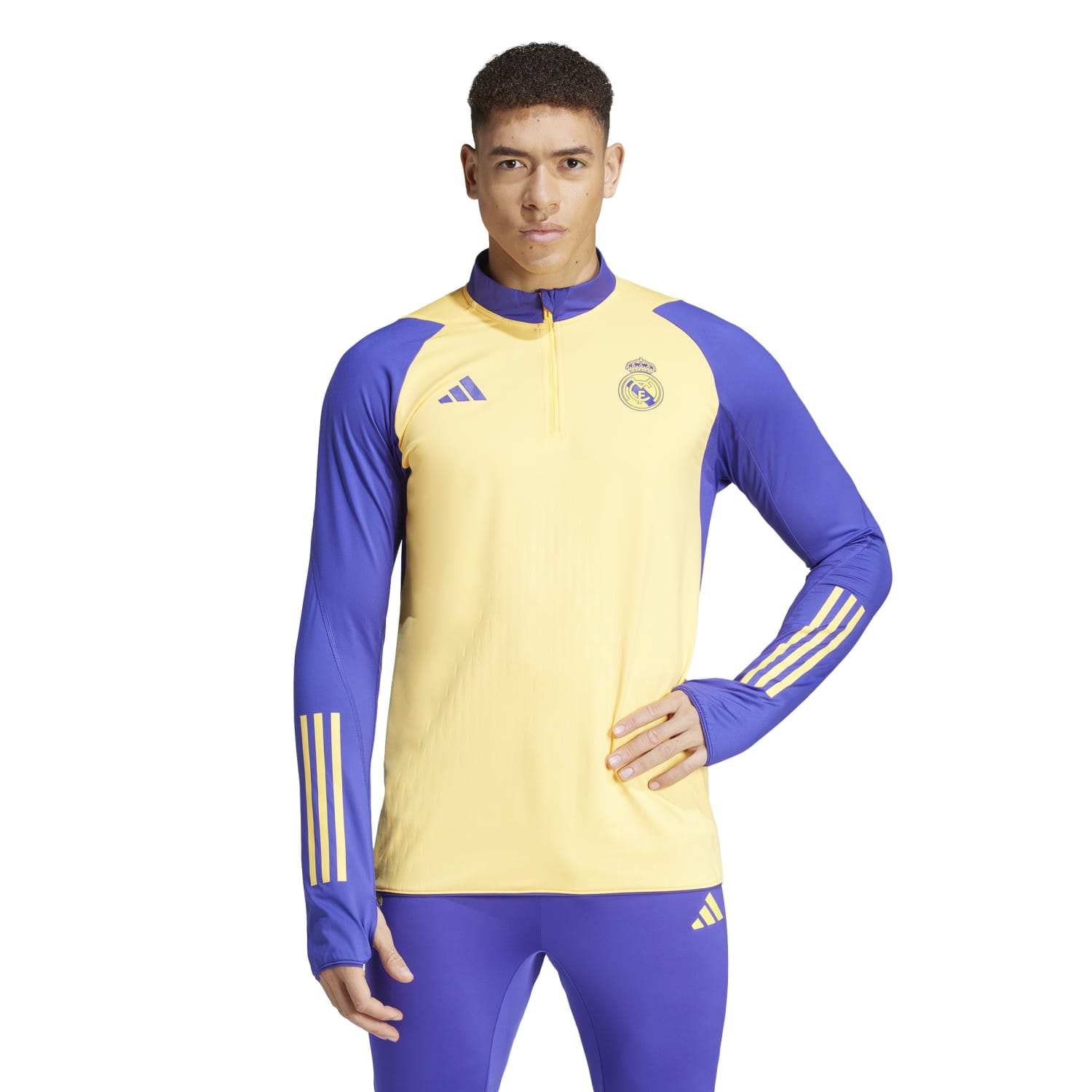 Sudadera Chándal Pro Hombre Entrenamiento Amarilla 23/24