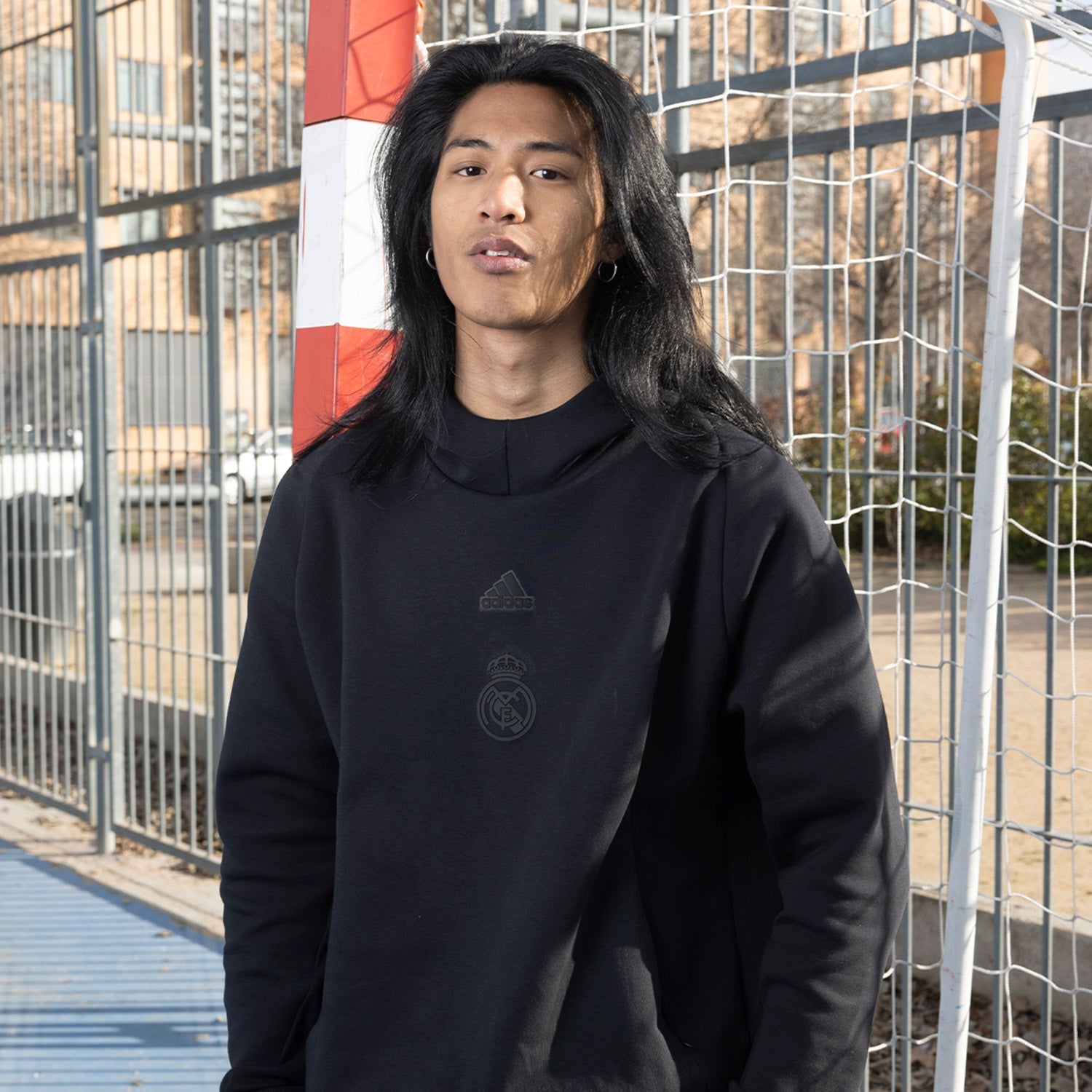 Sudadera Capucha Hombre adidas Real Urban Negra