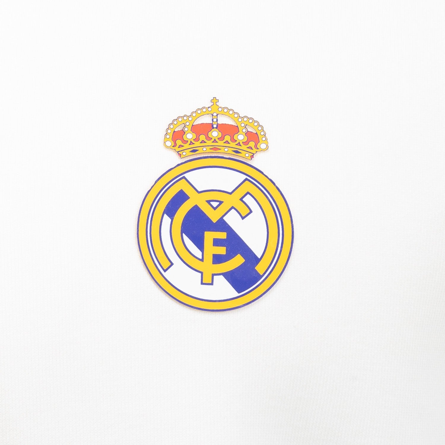 Sudadera Capucha Blanca Hombre ECO Essentials Real Madrid Escudo Color