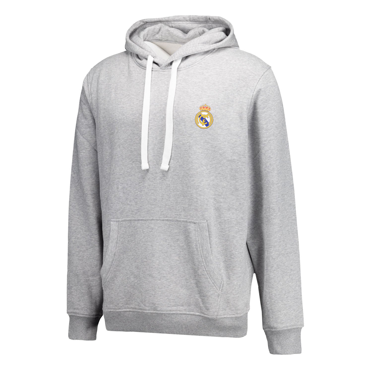 Sudadera Capucha Gris Hombre ECO Essentials Real Madrid Escudo Color