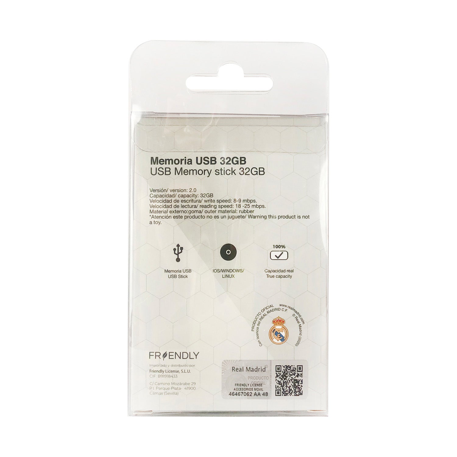 Pendrive USB 32GB Escudo Real Madrid