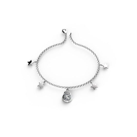 Pulsera Estrellas Colgantes Plata Real Madrid