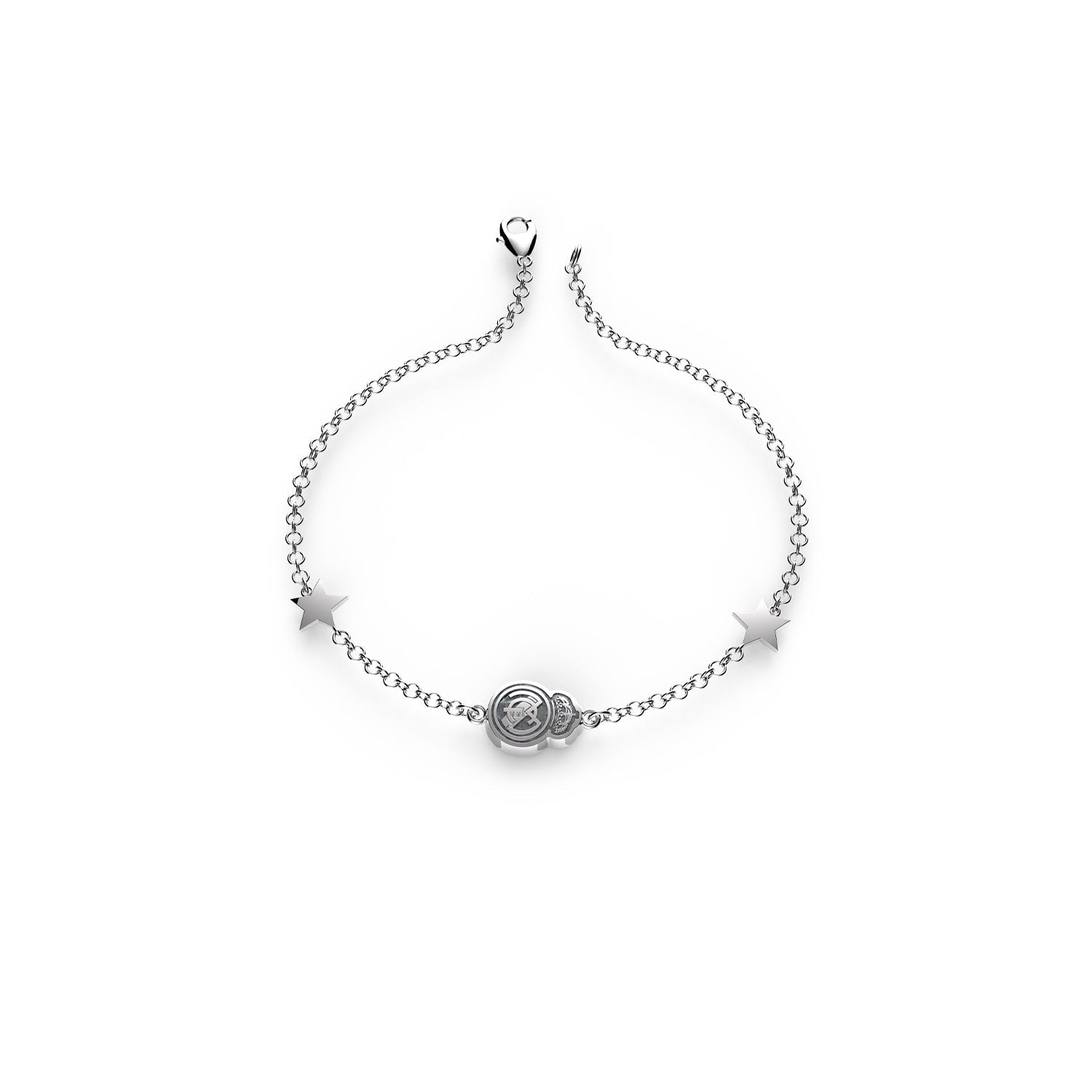 Pulsera Escudo Pequeño Plata Real Madrid
