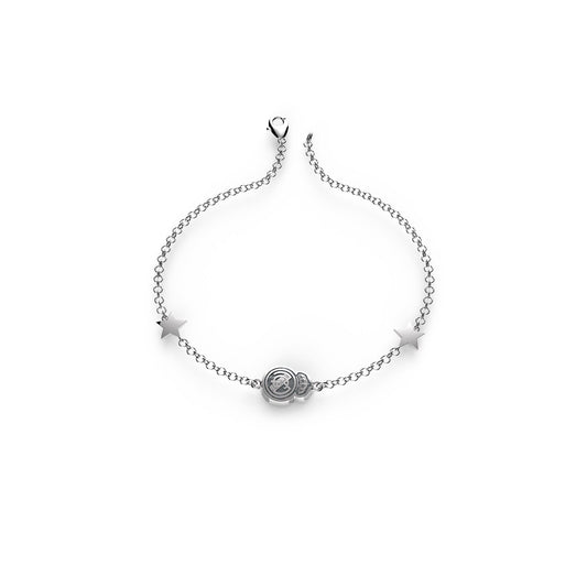 Pulsera Escudo Pequeño Plata Real Madrid