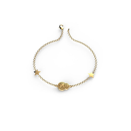 Pulsera Escudo Pequeño Oro Real Madrid