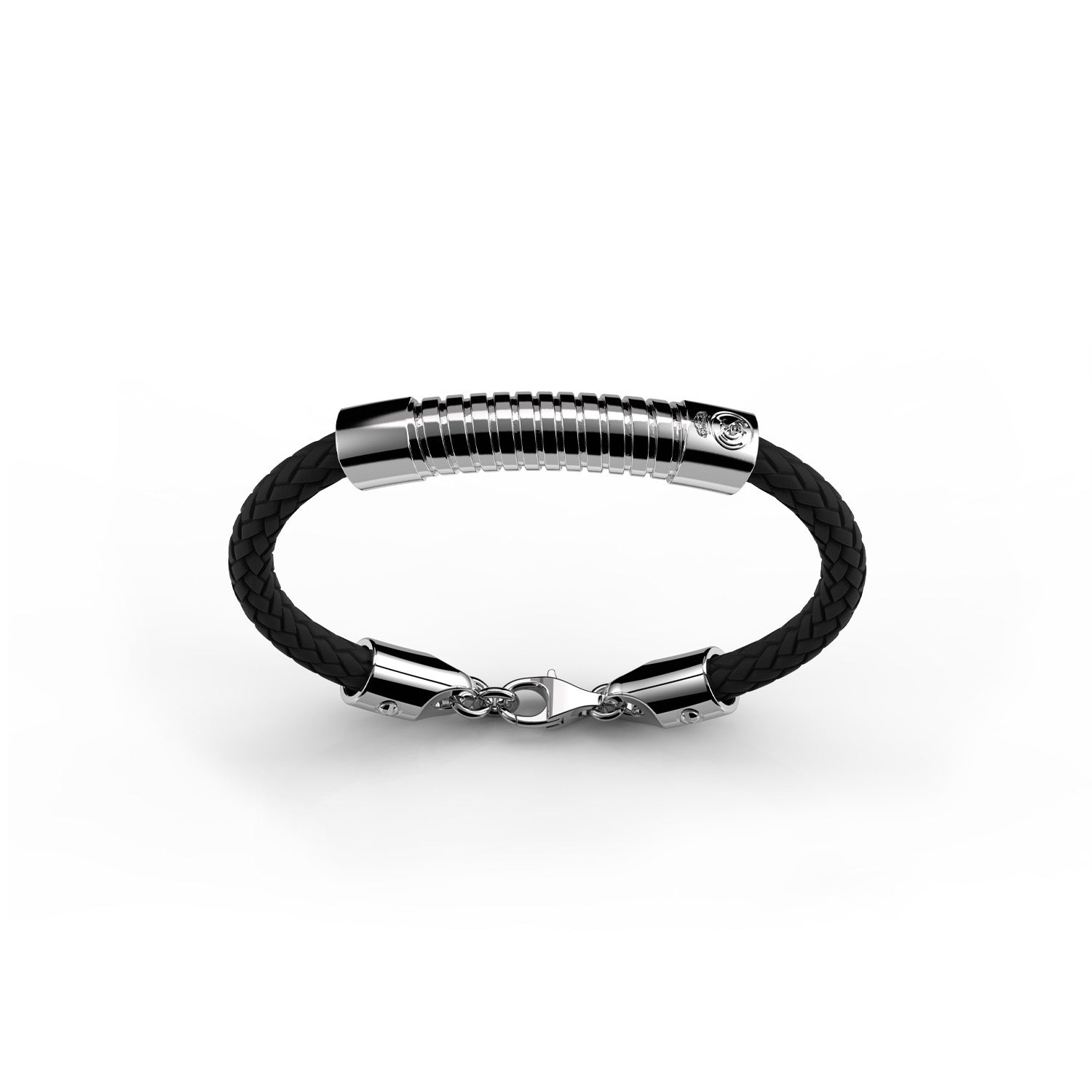 Pulsera Cuero Plata 20cm Real Madrid