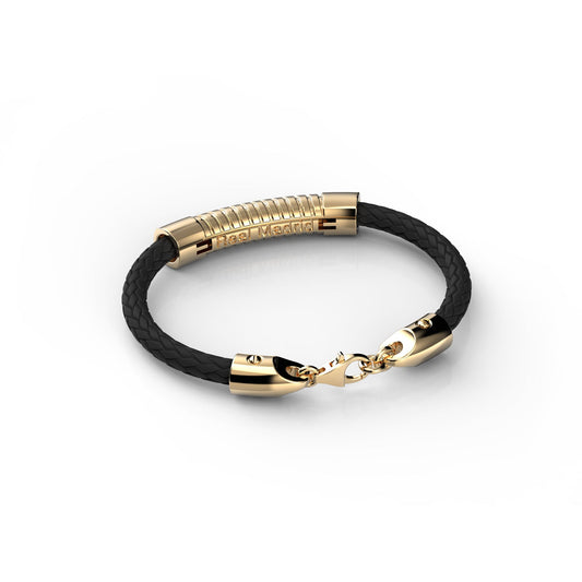 Pulsera Cuero Oro 20cm Real Madrid