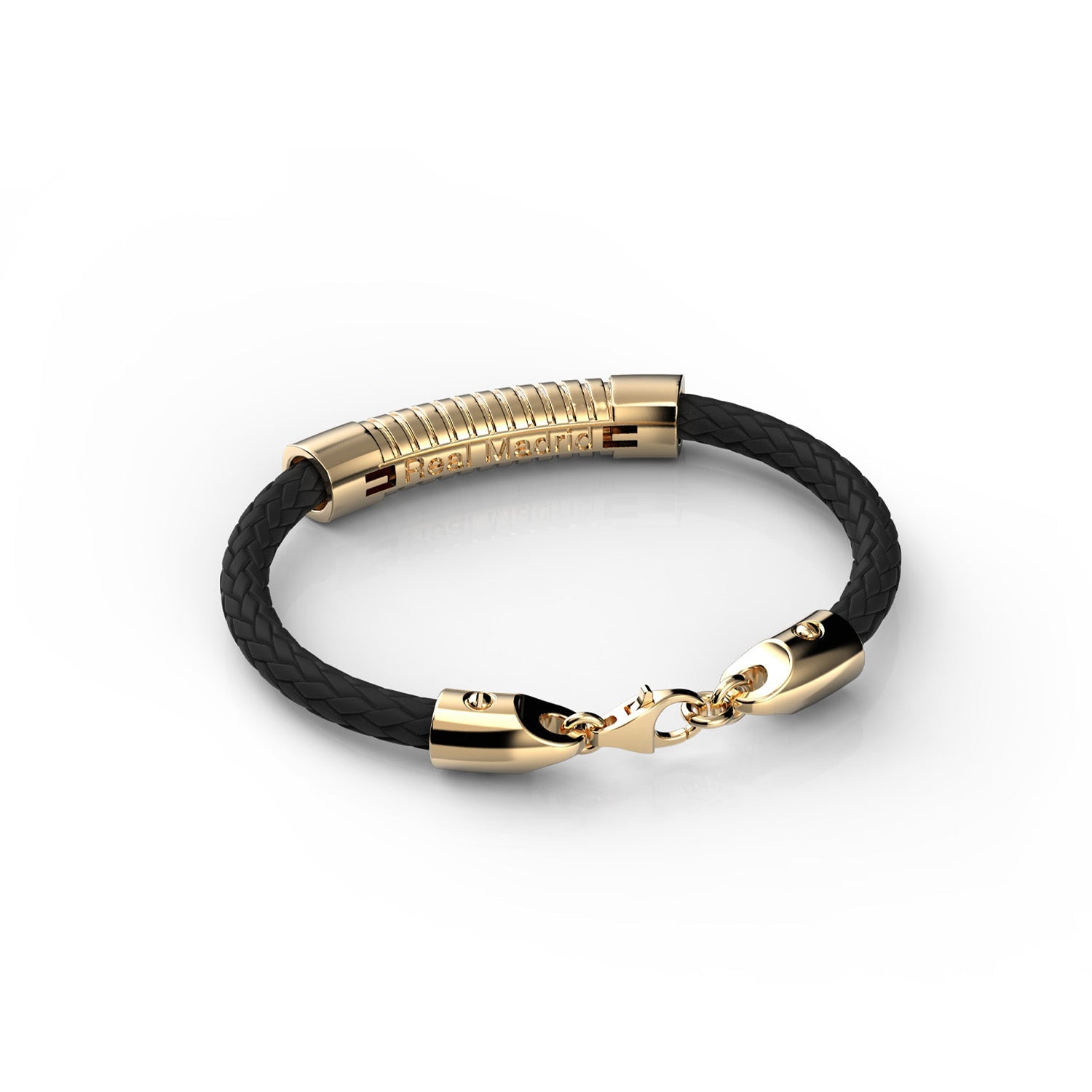 Pulsera Cuero Oro 22cm Real Madrid