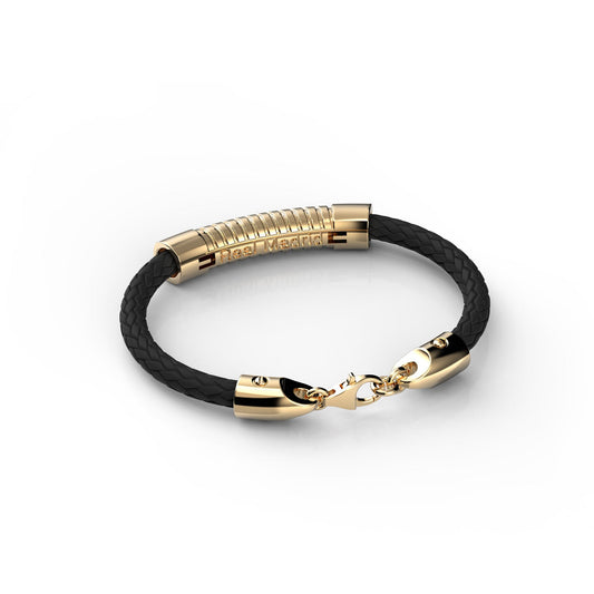 Pulsera Cuero Oro 22cm Real Madrid