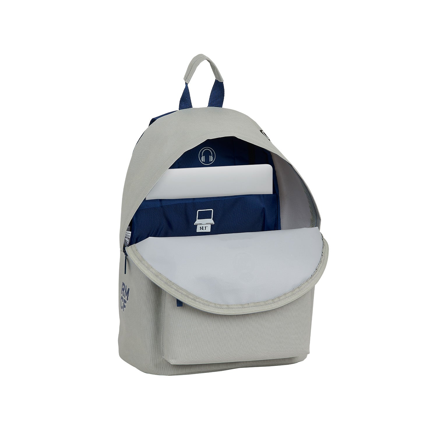 Mochila Laptop Gris/Azul Marino