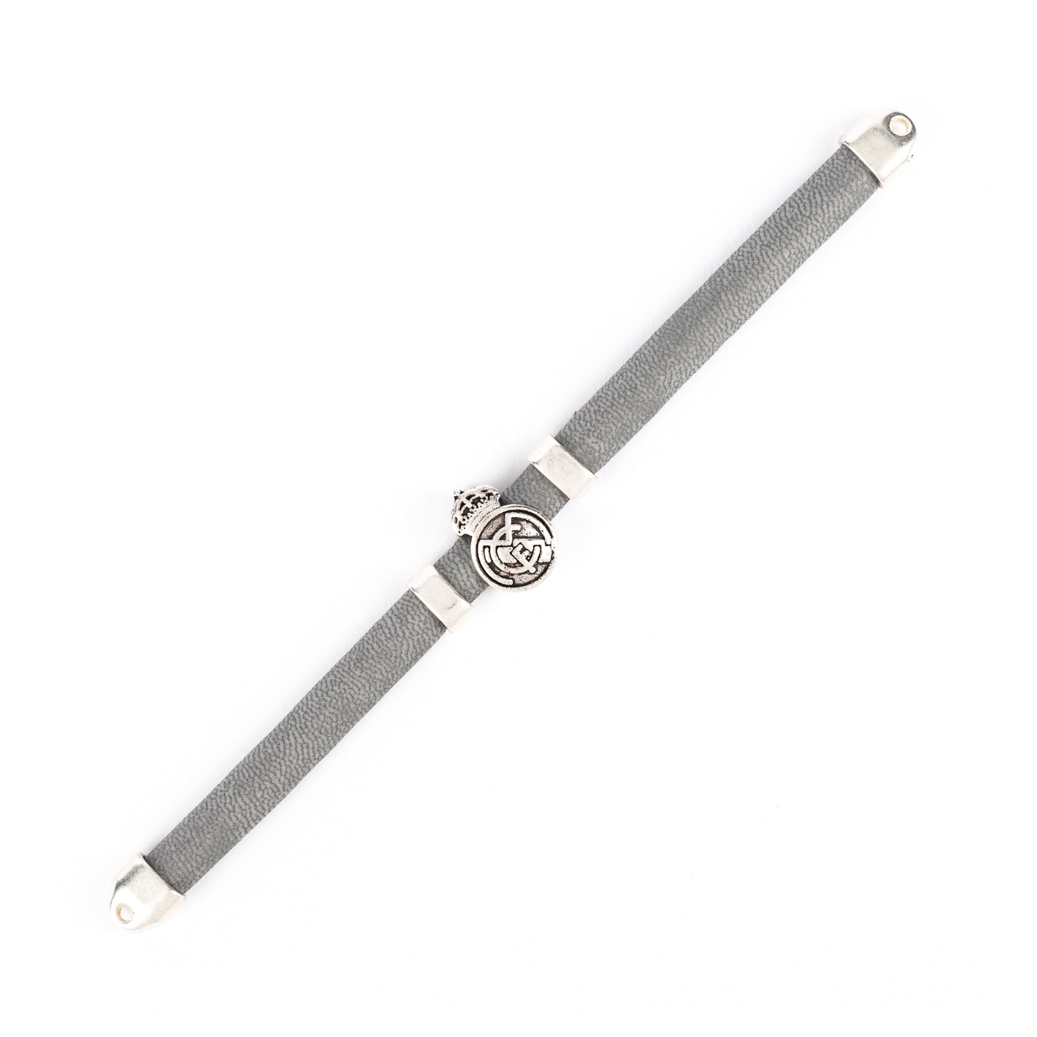 Pulsera Cuero Gris Real Madrid