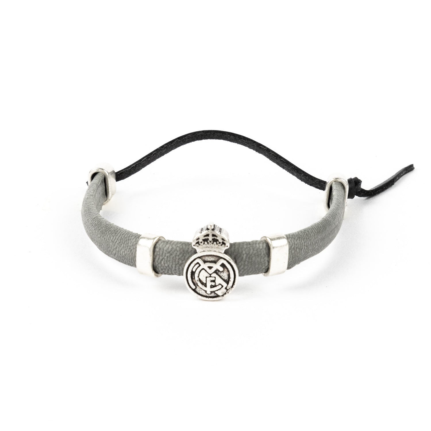 Pulsera Cuero Gris Real Madrid