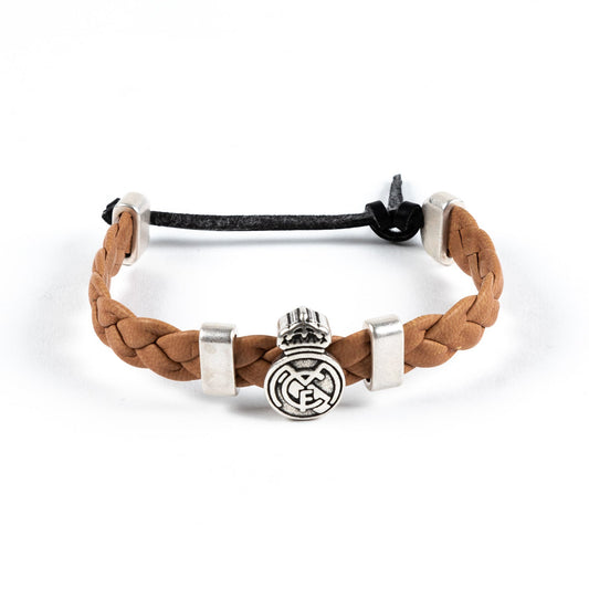 Pulsera Trenzada Marrón Real Madrid