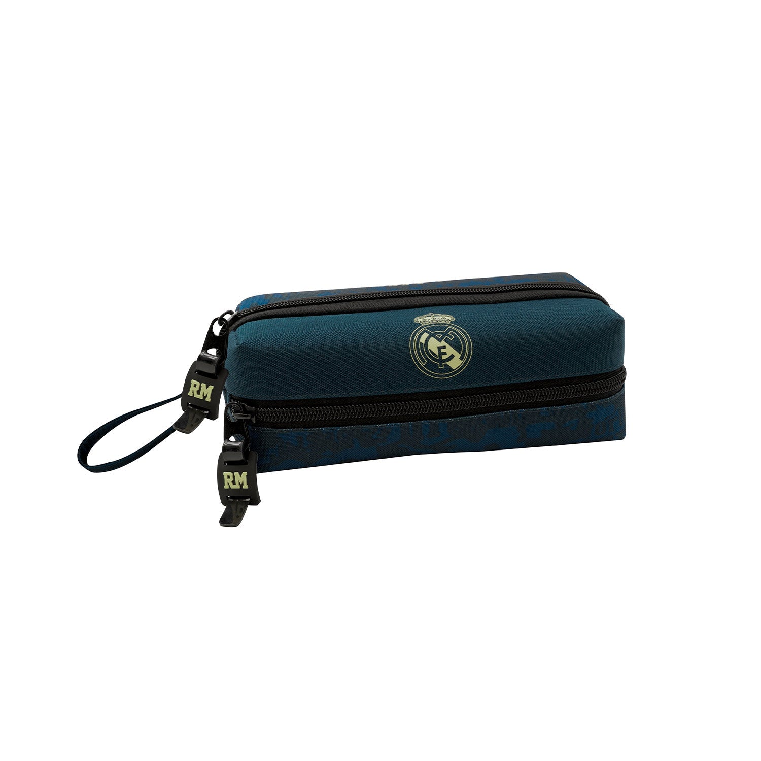 Estuche Triple Azul Marino/Dorado