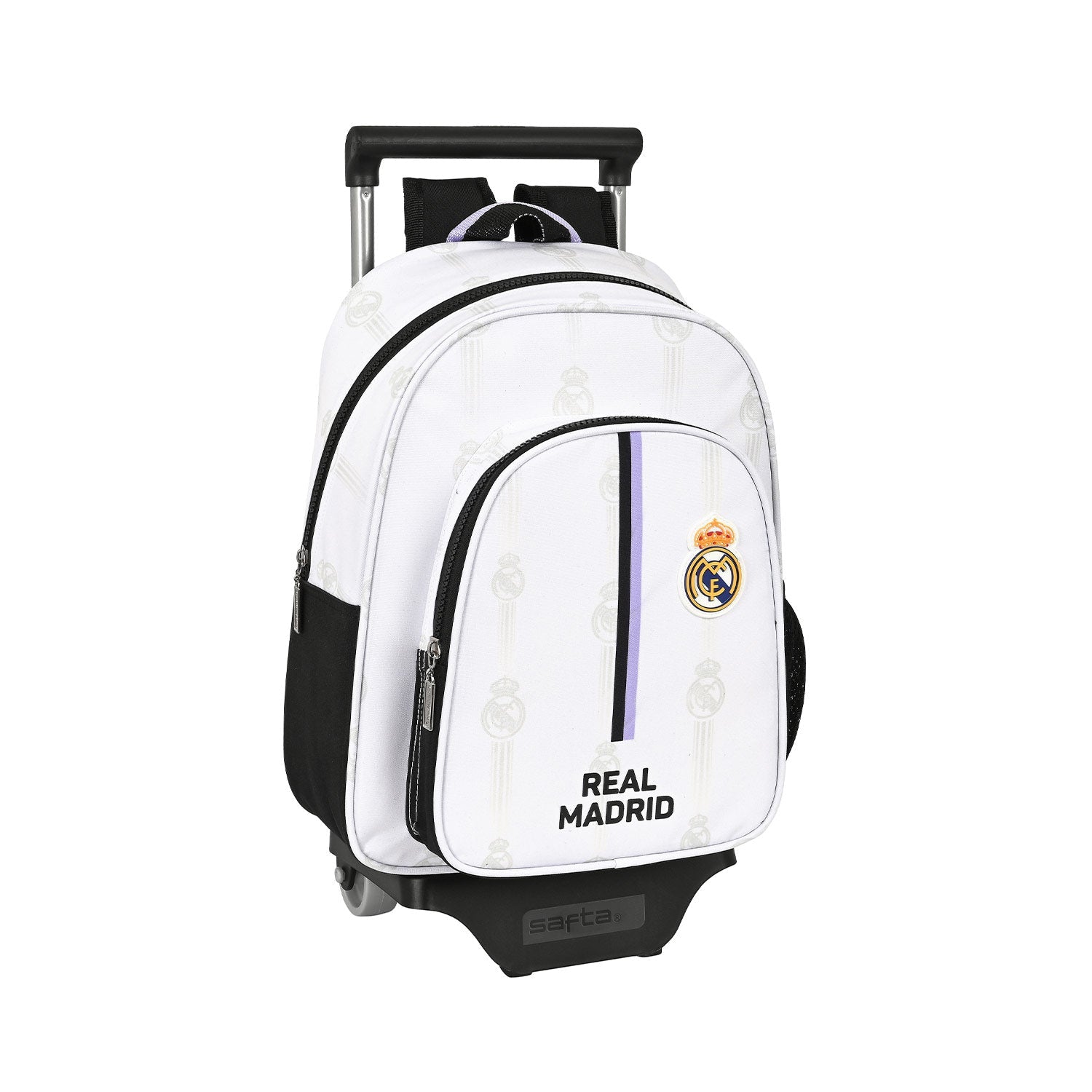 Mochila Carro Infantil Madridista Blanca Morada