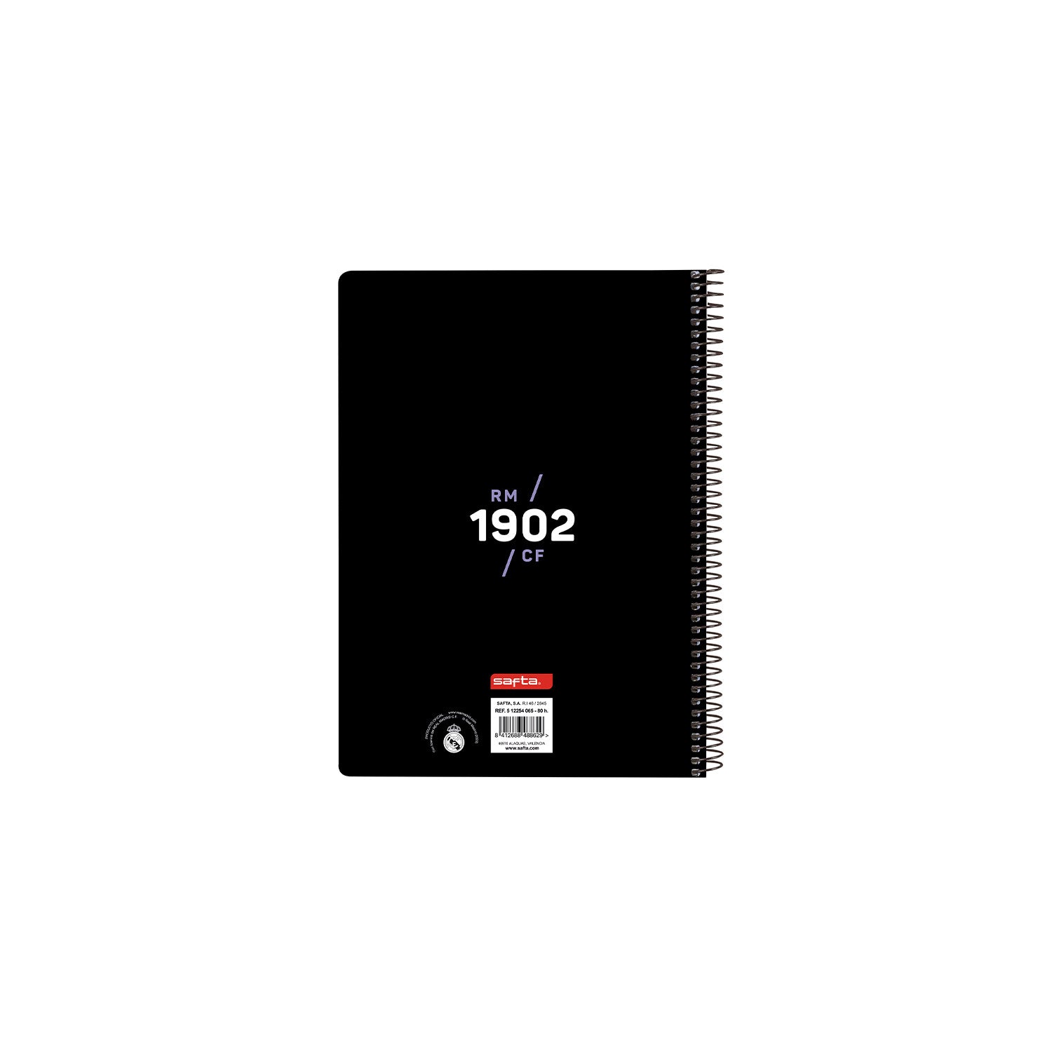 Cuaderno A5 Madridista Blanco Morado