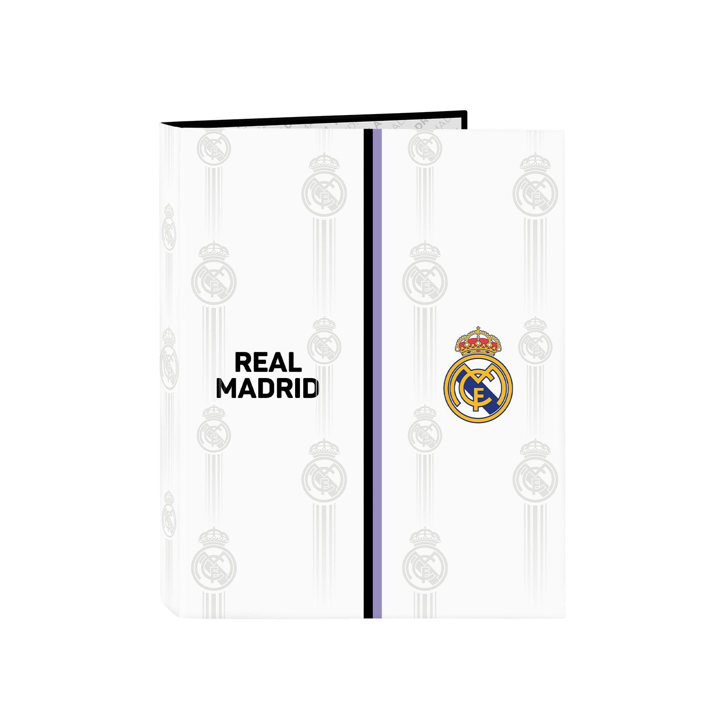 Carpeta Cuatro Anillas Madridista Blanca Morada