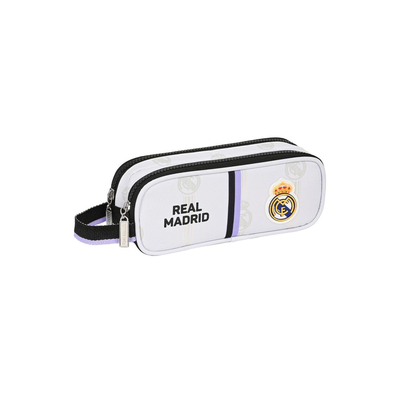 Estuche Doble Madridista Blanco Morado