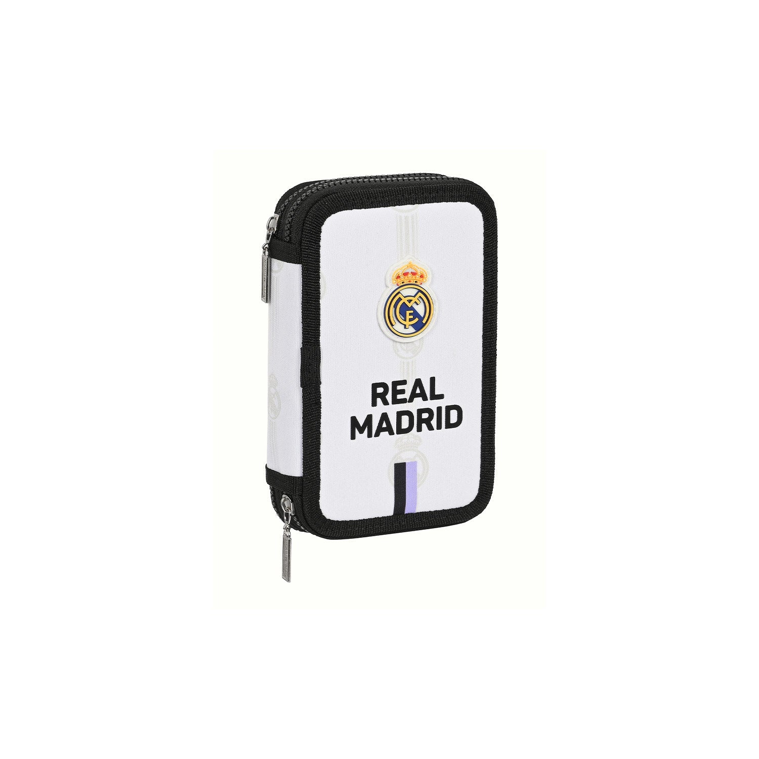 Estuche Doble Relleno Madridista Blanco Morado