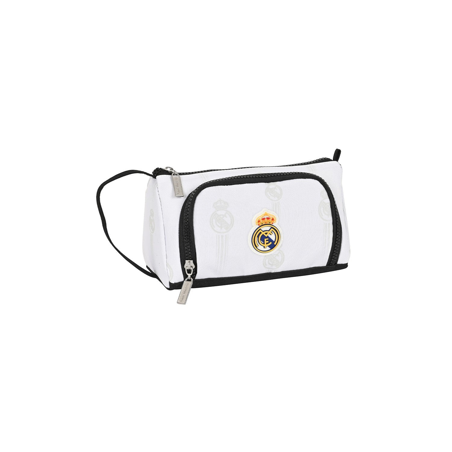 Estuche Madridista Relleno Bolsillo Blanco Morado