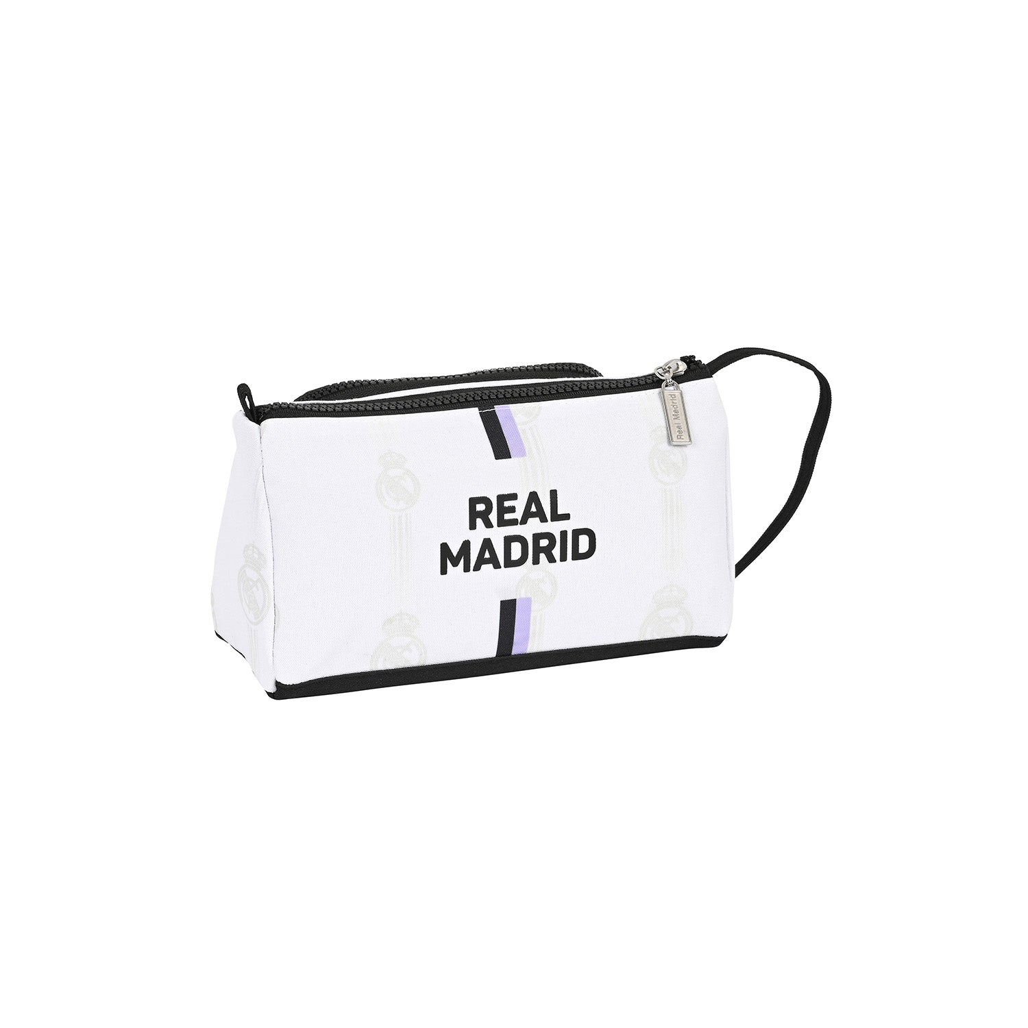 Estuche Madridista Relleno Bolsillo Blanco Morado