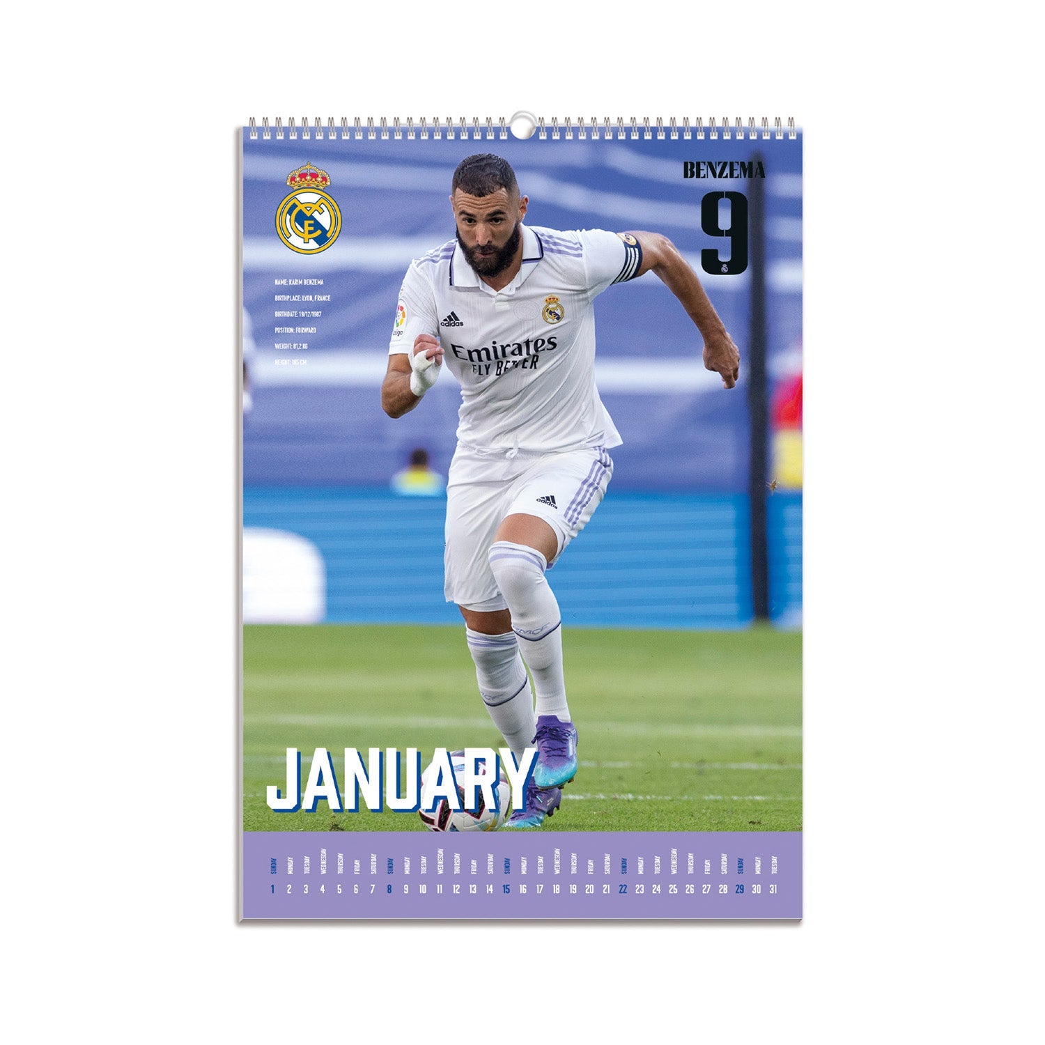 Real Madrid Calendario A3 2023