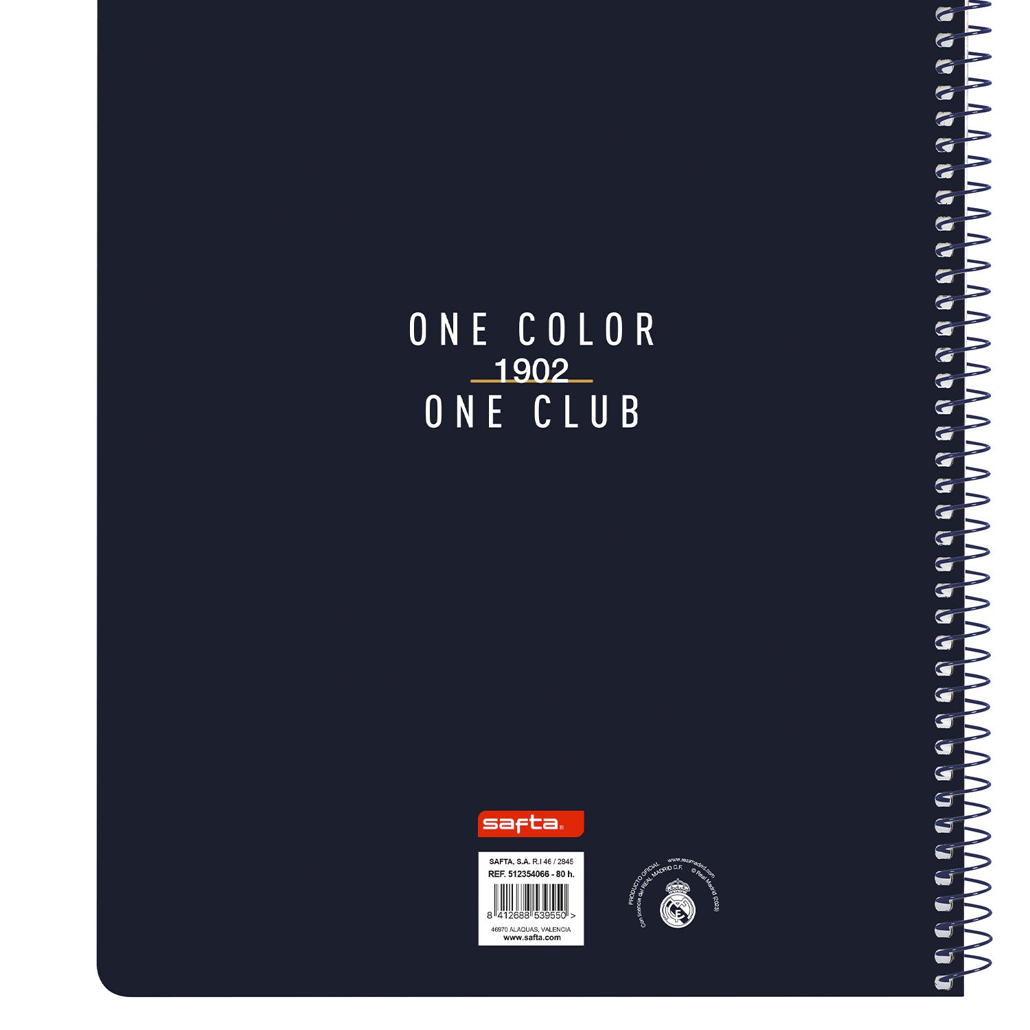 Cuaderno Folio Blanco/Dorado