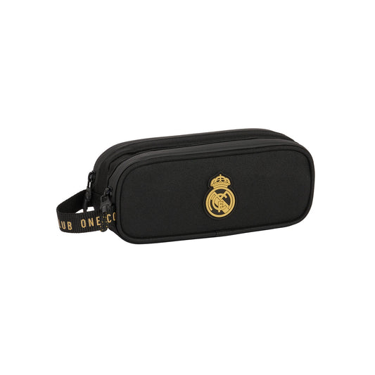 Estuche Doble Negro/Mostaza Real Madrid