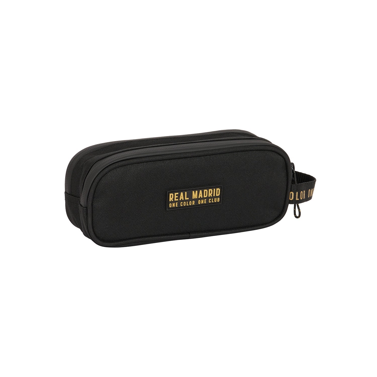 Estuche Doble Negro/Mostaza Real Madrid
