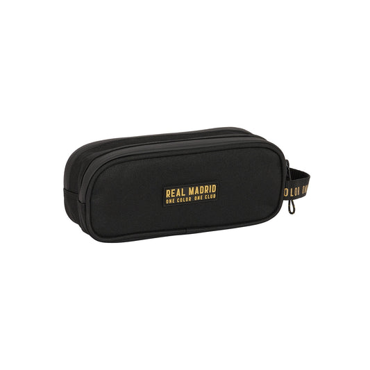 Estuche Doble Negro/Mostaza Real Madrid