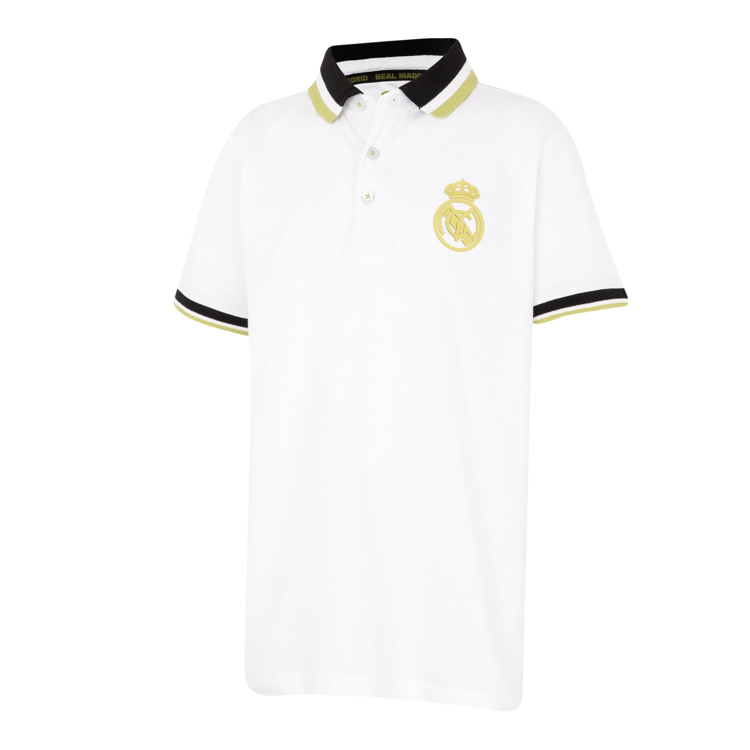 Polo Pique Niños Blanco/Lima Real Madrid