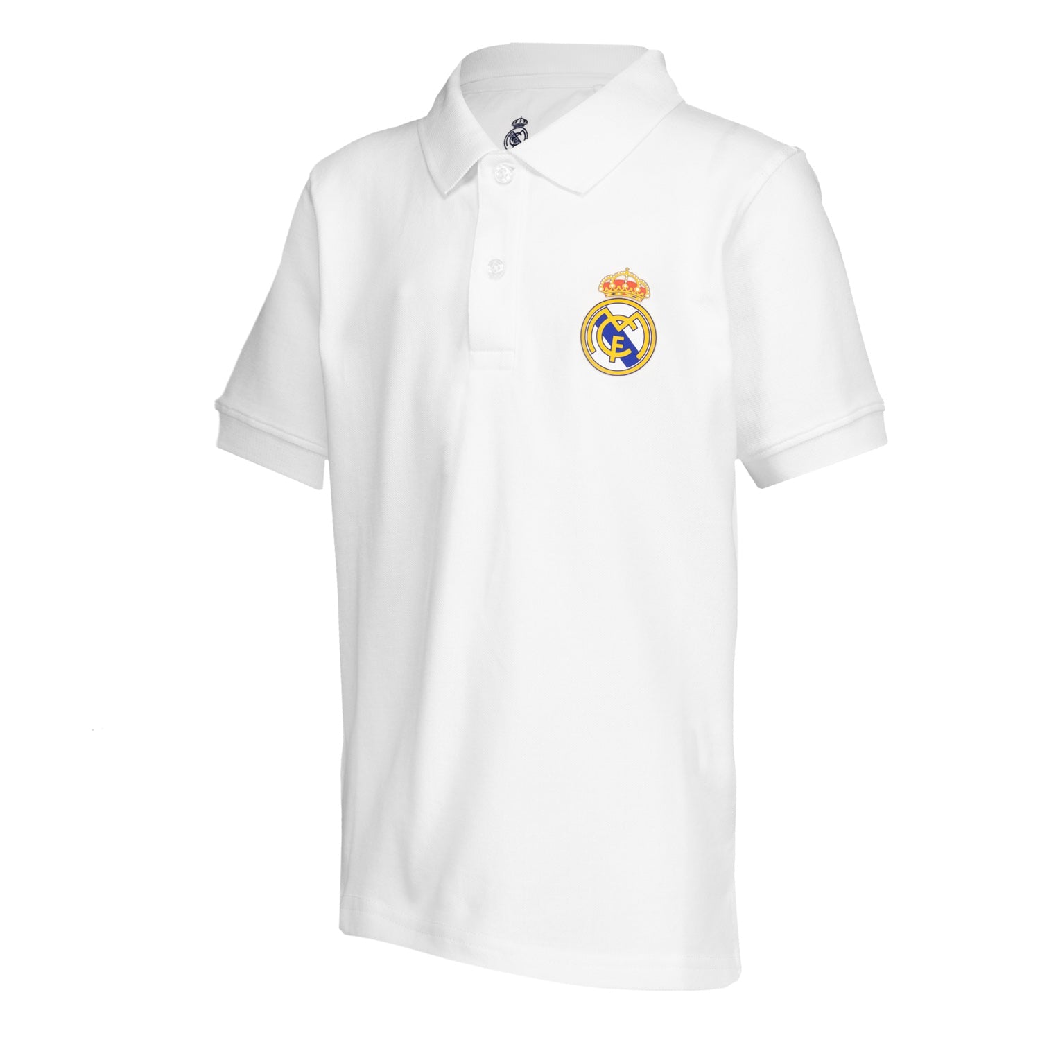 Polo Niños ECO Essentials Real Madrid Escudo Color Blanco