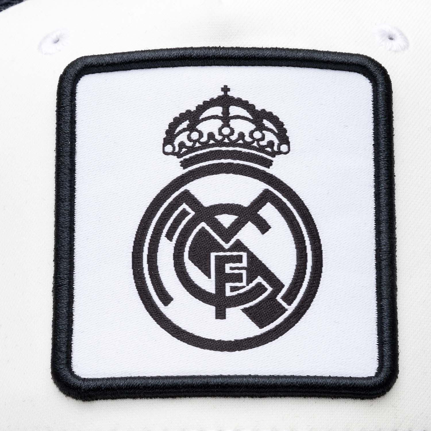 Gorra Rejilla Niños Escudo Cuadrado Blanco/Negro