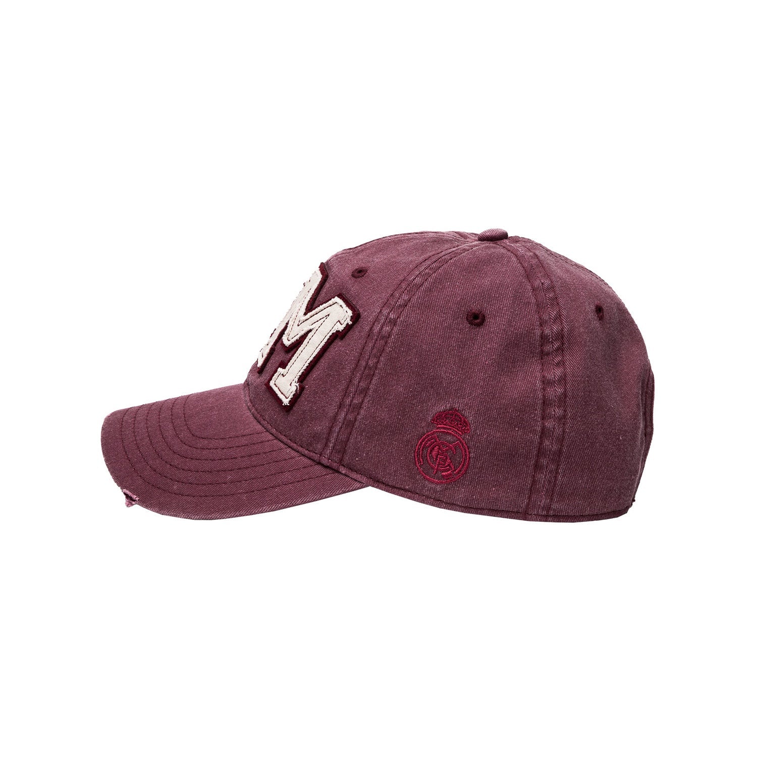 Gorra Desgastada Niños RM Granate