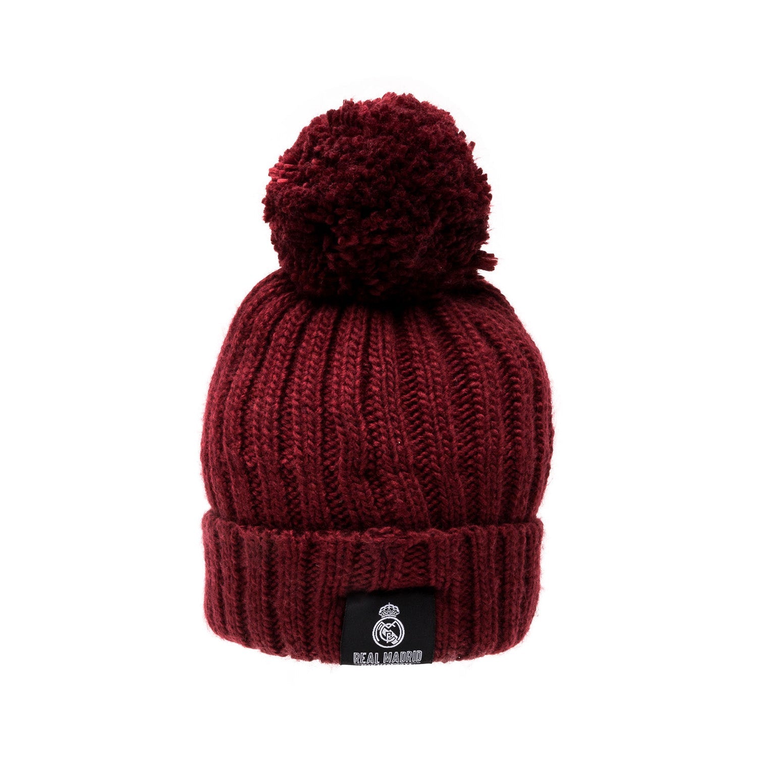 Gorro Punto Pompón Niños Granate