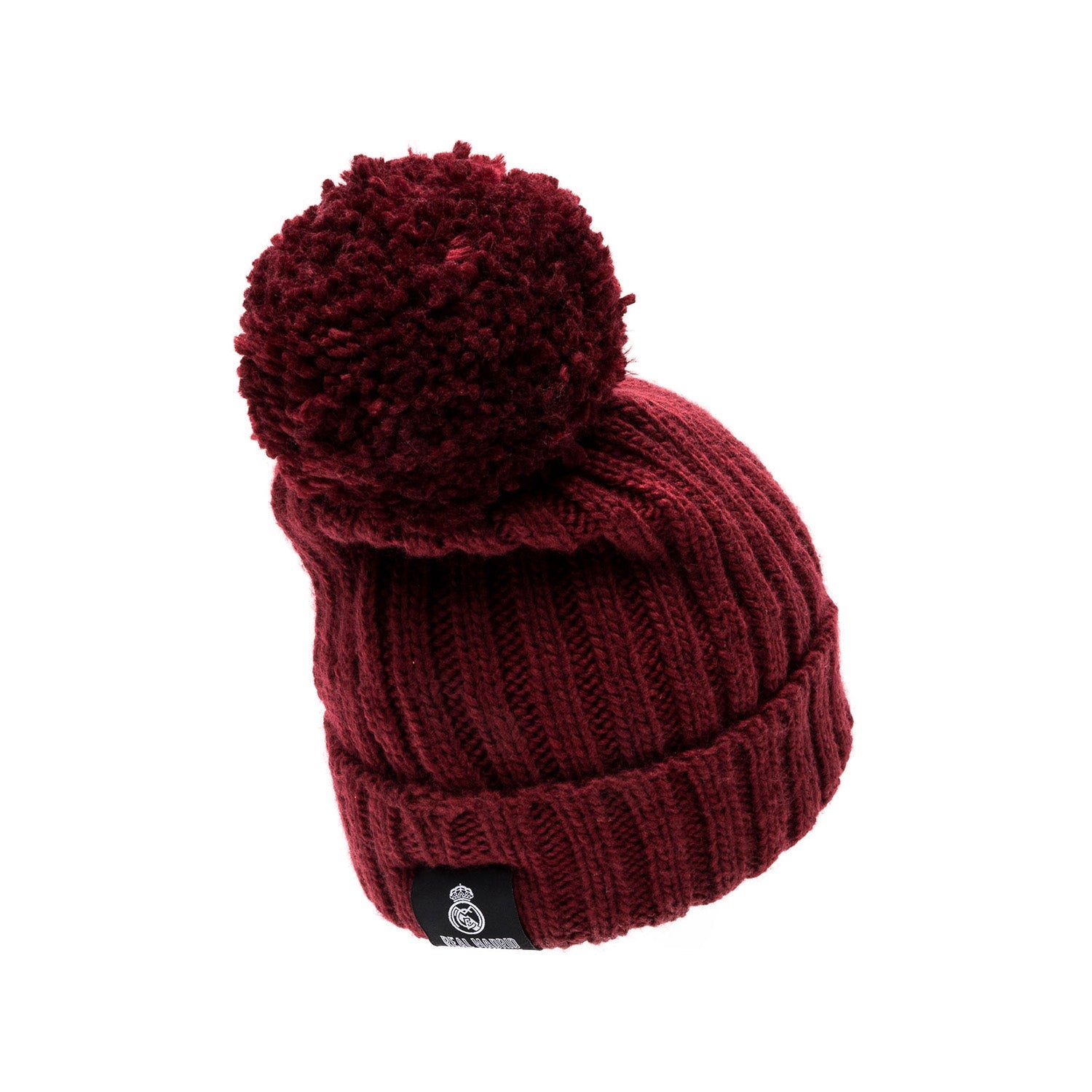 Gorro Punto Pompón Niños Granate