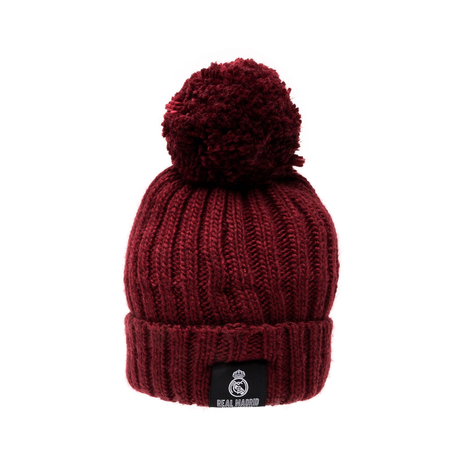 Gorro Punto Pompón Niños Granate