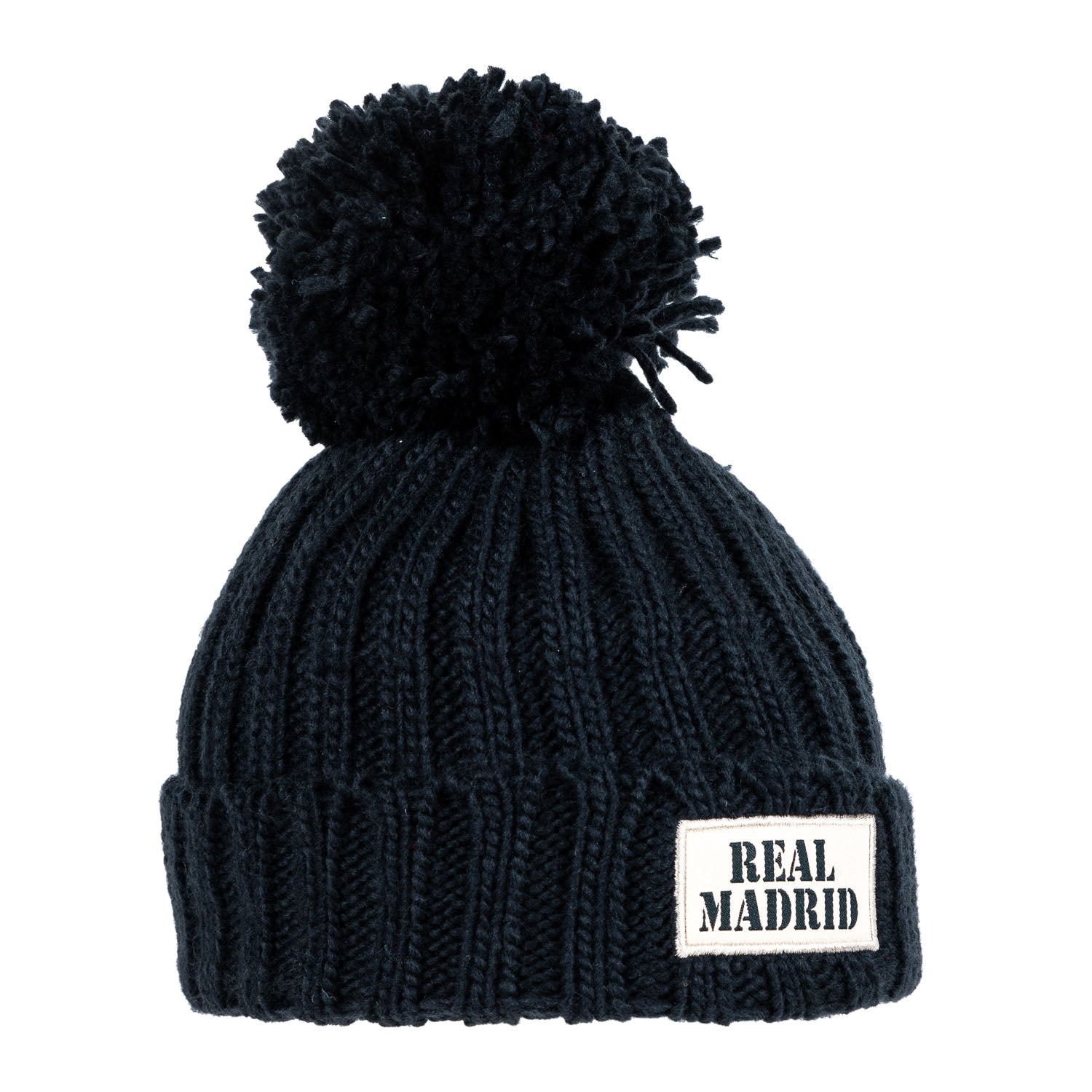 Gorro Punto Pompón Niños Azul Marino