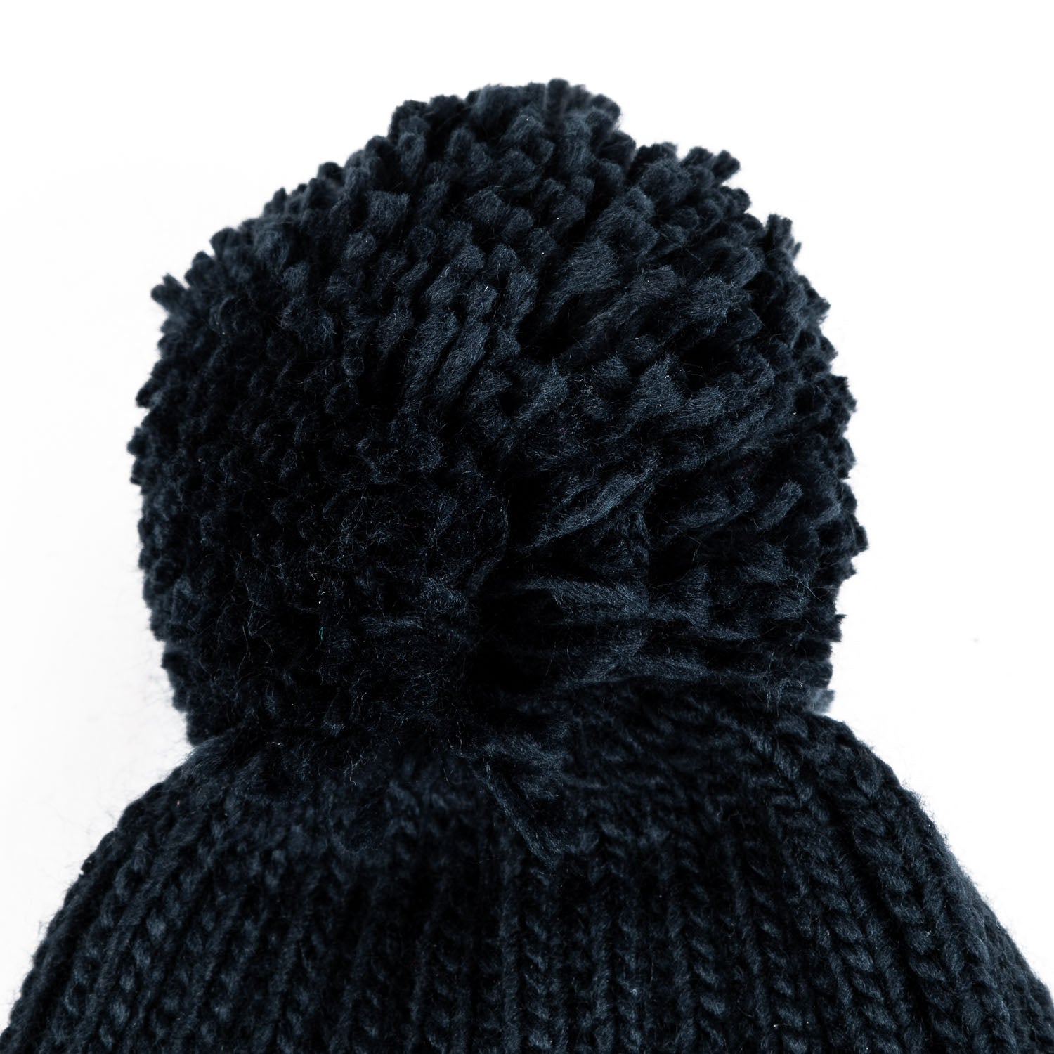 Gorro Punto Pompón Niños Azul Marino