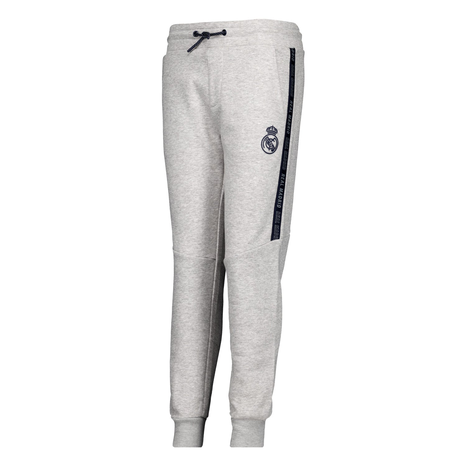 Pantalón Chándal Niños Kids on Tour Real Madrid Cinta Lateral Gris