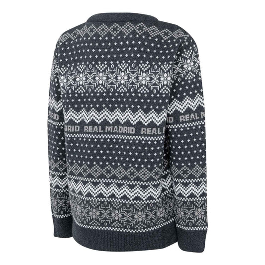 Jersey Navideño Niños Escudo Azul Marino/Gris